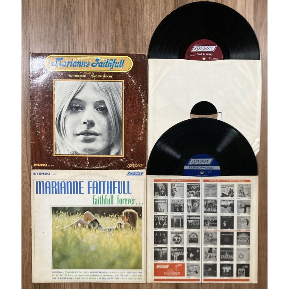 Marianne Faithfull Vinyl LP Lot • Set Of 2 • Faithful Forever, As Tears Go By